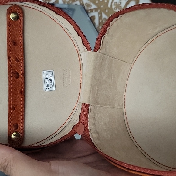 Furla| Ostrich mini bag with top handle NWOT - Picture 9 of 10